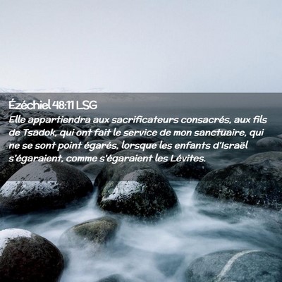 Picture 02 - Ézéchiel 48:11 LSG - Elle appartiendra aux sacrificateurs consacrés, - Bible Verse Picture