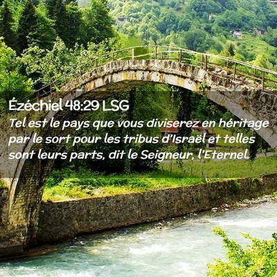 Picture 02 - Ézéchiel 48:29 LSG - Tel est le pays que vous diviserez en héritage - Bible Verse Picture