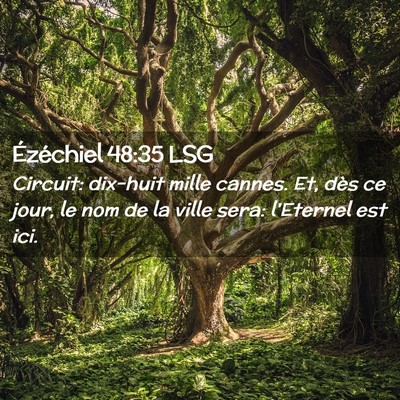 Picture 02 - Ézéchiel 48:35 LSG - Circuit: dix-huit mille cannes. Et, dès ce jour, - Bible Verse Picture
