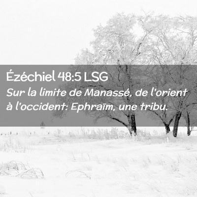 Picture 02 - Ézéchiel 48:5 LSG - Sur la limite de Manassé, de l'orient à - Bible Verse Picture