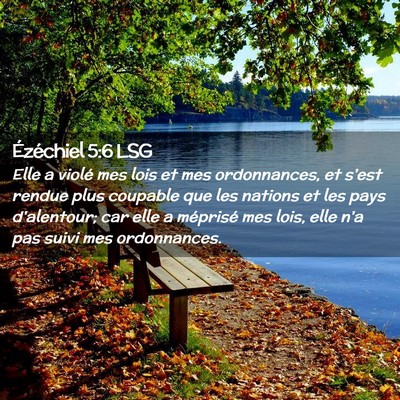 Picture 02 - Ézéchiel 5:6 LSG - Elle a violé mes lois et mes ordonnances, et - Bible Verse Picture