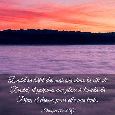 Picture 03 - 1 Chroniques 15:1 LSG - David se bâtit des maisons dans la cité de - Bible Verse Picture