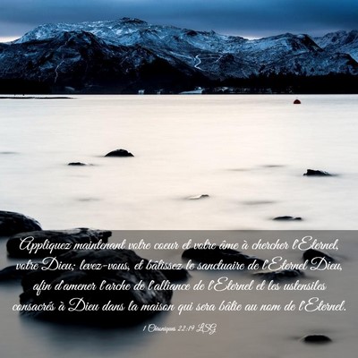 Picture 03 - 1 Chroniques 22:19 LSG - Appliquez maintenant votre coeur et votre âme à - Bible Verse Picture