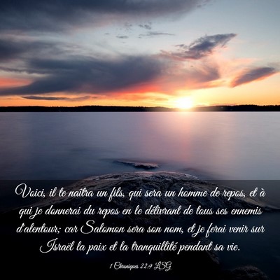Picture 03 - 1 Chroniques 22:9 LSG - Voici, il te naîtra un fils, qui sera un homme - Bible Verse Picture