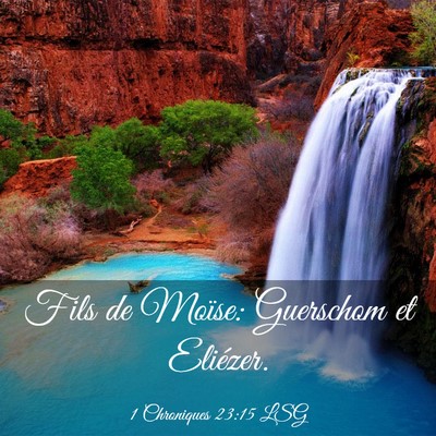 Picture 03 - 1 Chroniques 23:15 LSG - Fils de Moïse: Guerschom et - Bible Verse Picture