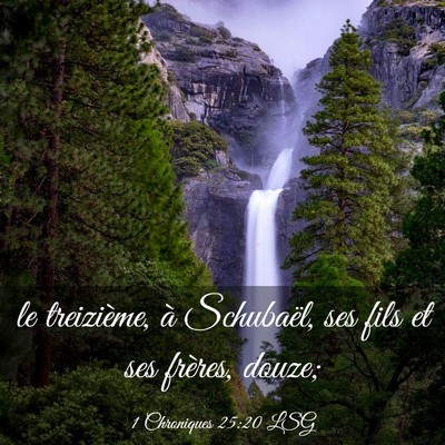 Picture 03 - 1 Chroniques 25:20 LSG - le treizième, à Schubaël, ses fils et ses - Bible Verse Picture