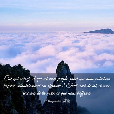 Picture 03 - 1 Chroniques 29:14 LSG - Car qui suis-je et qui est mon peuple, pour que - Bible Verse Picture