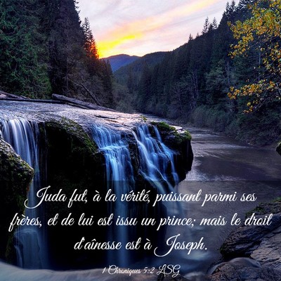 Picture 03 - 1 Chroniques 5:2 LSG - Juda fut, à la vérité, puissant parmi ses - Bible Verse Picture