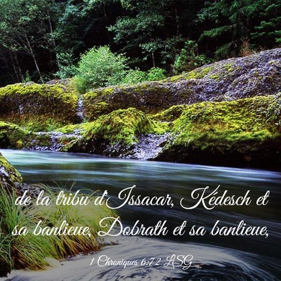 Picture 03 - 1 Chroniques 6:72 LSG - de la tribu d'Issacar, Kédesch et sa banlieue, - Bible Verse Picture