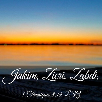 Picture 03 - 1 Chroniques 8:19 LSG - Jakim, Zicri, - Bible Verse Picture