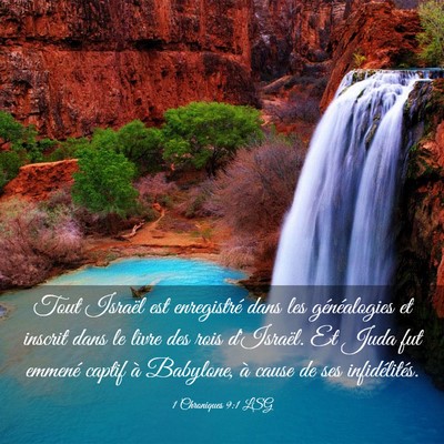 Picture 03 - 1 Chroniques 9:1 LSG - Tout Israël est enregistré dans les - Bible Verse Picture