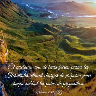 Picture 03 - 1 Chroniques 9:32 LSG - Et quelques-uns de leurs frères, parmi les - Bible Verse Picture
