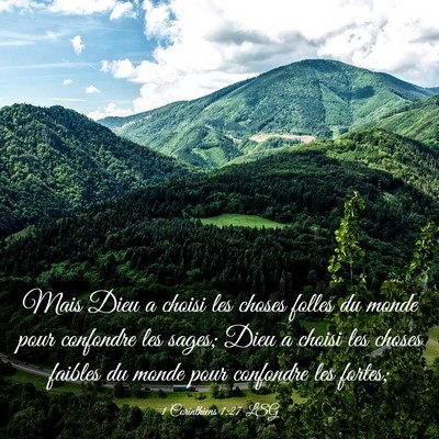 Picture 03 - 1 Corinthiens 1:27 LSG - Mais Dieu a choisi les choses folles du monde - Bible Verse Picture