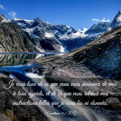 Picture 03 - 1 Corinthiens 11:2 LSG - Je vous loue de ce que vous vous souvenez de moi - Bible Verse Picture