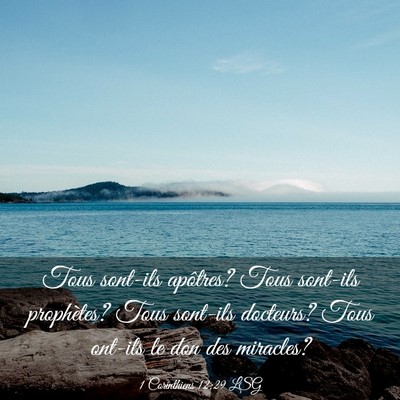 Picture 03 - 1 Corinthiens 12:29 LSG - Tous sont-ils apôtres? Tous sont-ils prophètes? - Bible Verse Picture