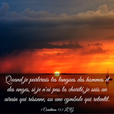 Picture 03 - 1 Corinthiens 13:1 LSG - Quand je parlerais les langues des hommes et des - Bible Verse Picture