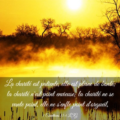 Picture 03 - 1 Corinthiens 13:4 LSG - La charité est patiente, elle est pleine de - Bible Verse Picture