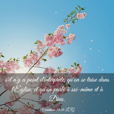 Picture 03 - 1 Corinthiens 14:28 LSG - s'il n'y a point d'interprète, qu'on se taise - Bible Verse Picture