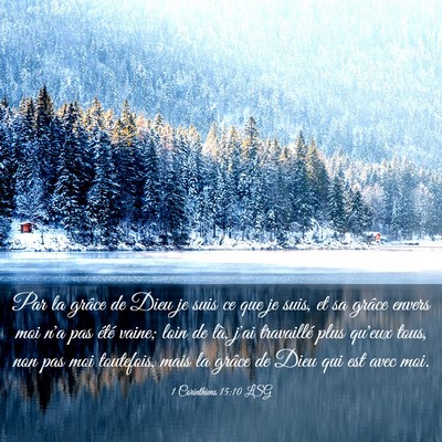 Picture 03 - 1 Corinthiens 15:10 LSG - Par la grâce de Dieu je suis ce que je suis, et - Bible Verse Picture