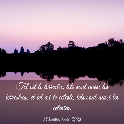 Picture 03 - 1 Corinthiens 15:48 LSG - Tel est le terrestre, tels sont aussi les - Bible Verse Picture