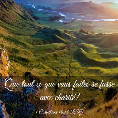 Picture 03 - 1 Corinthiens 16:14 LSG - Que tout ce que vous faites se fasse avec - Bible Verse Picture