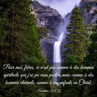 Picture 03 - 1 Corinthiens 3:1 LSG - Pour moi, frères, ce n'est pas comme à des - Bible Verse Picture