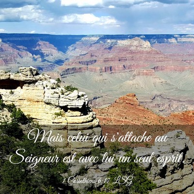 Picture 03 - 1 Corinthiens 6:17 LSG - Mais celui qui s'attache au Seigneur est avec lui - Bible Verse Picture