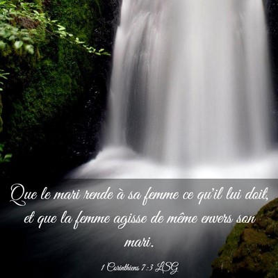 Picture 03 - 1 Corinthiens 7:3 LSG - Que le mari rende à sa femme ce qu'il lui doit, - Bible Verse Picture
