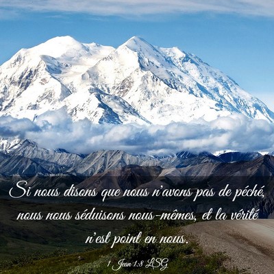 Picture 03 - 1 Jean 1:8 LSG - Si nous disons que nous n'avons pas de péché, - Bible Verse Picture