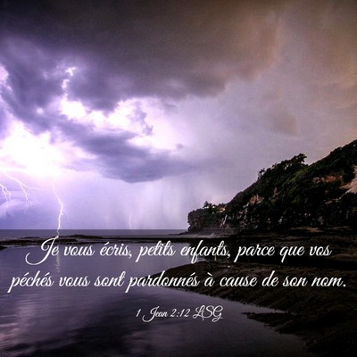 Picture 03 - 1 Jean 2:12 LSG - Je vous écris, petits enfants, parce que vos - Bible Verse Picture