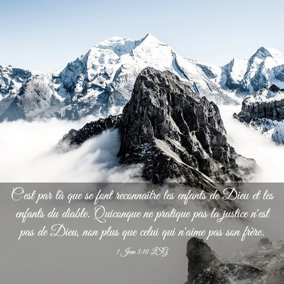 Picture 03 - 1 Jean 3:10 LSG - C'est par là que se font reconnaître les - Bible Verse Picture