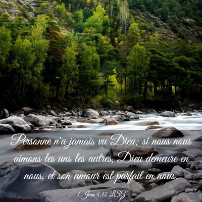 Picture 03 - 1 Jean 4:12 LSG - Personne n'a jamais vu Dieu; si nous nous aimons - Bible Verse Picture