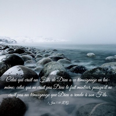 Picture 03 - 1 Jean 5:10 LSG - Celui qui croit au Fils de Dieu a ce témoignage - Bible Verse Picture