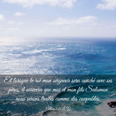 Picture 03 - 1 Rois 1:21 LSG - Et lorsque le roi mon seigneur sera couché avec - Bible Verse Picture