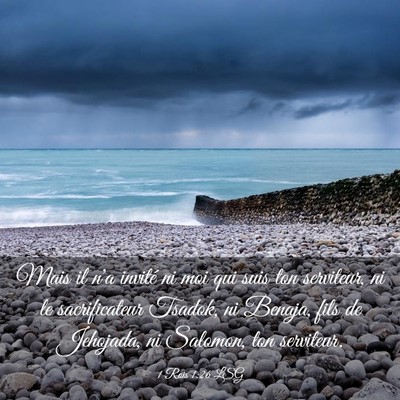 Picture 03 - 1 Rois 1:26 LSG - Mais il n'a invité ni moi qui suis ton - Bible Verse Picture