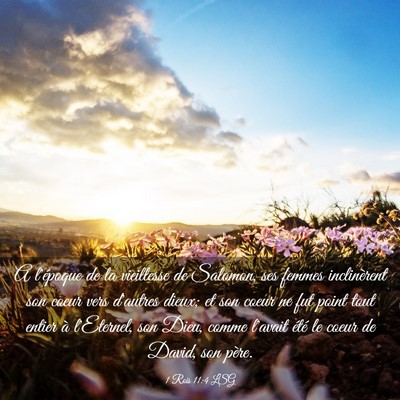 Picture 03 - 1 Rois 11:4 LSG - A l'époque de la vieillesse de Salomon, ses - Bible Verse Picture