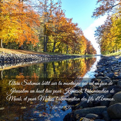 Picture 03 - 1 Rois 11:7 LSG - Alors Salomon bâtit sur la montagne qui est en - Bible Verse Picture