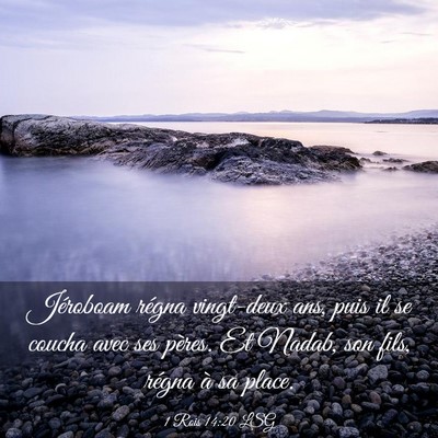 Picture 03 - 1 Rois 14:20 LSG - Jéroboam régna vingt-deux ans, puis il se - Bible Verse Picture