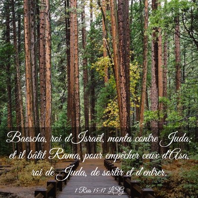 Picture 03 - 1 Rois 15:17 LSG - Baescha, roi d'Israël, monta contre Juda; et il - Bible Verse Picture