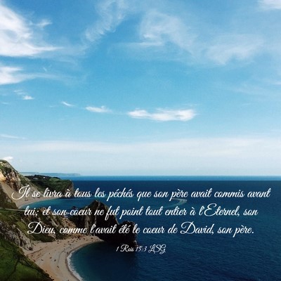Picture 03 - 1 Rois 15:3 LSG - Il se livra à tous les péchés que son père - Bible Verse Picture