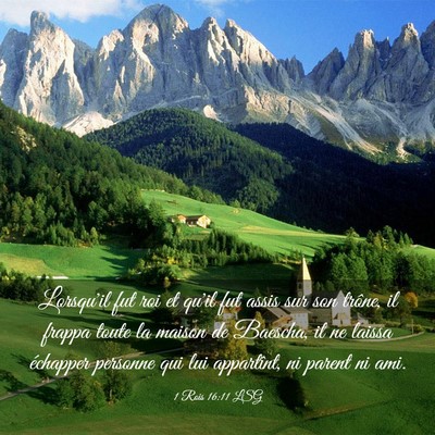Picture 03 - 1 Rois 16:11 LSG - Lorsqu'il fut roi et qu'il fut assis sur son - Bible Verse Picture