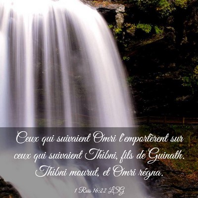 Picture 03 - 1 Rois 16:22 LSG - Ceux qui suivaient Omri l'emportèrent sur ceux - Bible Verse Picture