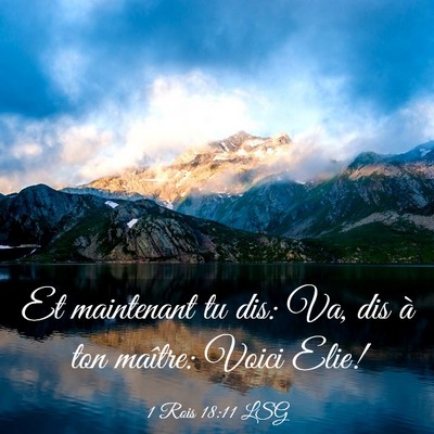 Picture 03 - 1 Rois 18:11 LSG - Et maintenant tu dis: Va, dis à ton maître: - Bible Verse Picture