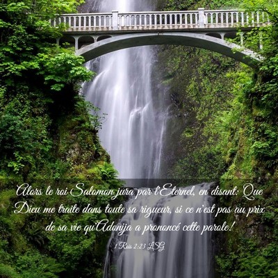 Picture 03 - 1 Rois 2:23 LSG - Alors le roi Salomon jura par l'Eternel, en - Bible Verse Picture