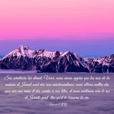 Picture 03 - 1 Rois 20:31 LSG - Ses serviteurs lui dirent: Voici, nous avons - Bible Verse Picture