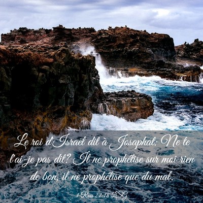 Picture 03 - 1 Rois 22:18 LSG - Le roi d'Israël dit à Josaphat: Ne te l'ai-je - Bible Verse Picture