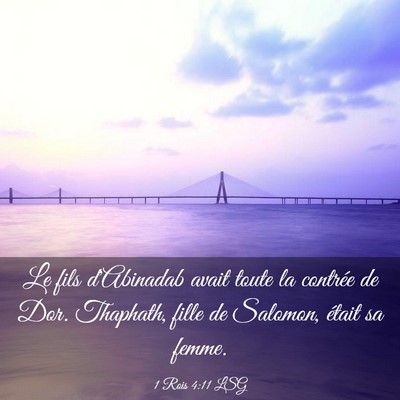 Picture 03 - 1 Rois 4:11 LSG - Le fils d'Abinadab avait toute la contrée de - Bible Verse Picture