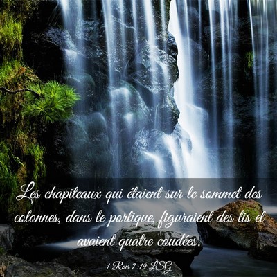 Picture 03 - 1 Rois 7:19 LSG - Les chapiteaux qui étaient sur le sommet des - Bible Verse Picture