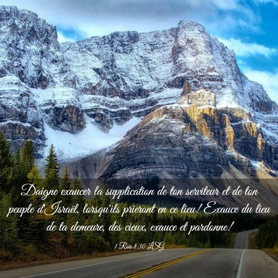 Picture 03 - 1 Rois 8:30 LSG - Daigne exaucer la supplication de ton serviteur - Bible Verse Picture