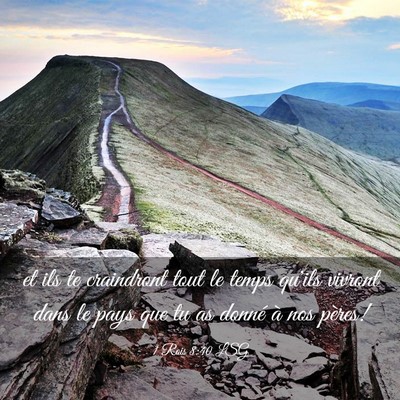 Picture 03 - 1 Rois 8:40 LSG - et ils te craindront tout le temps qu'ils vivront - Bible Verse Picture